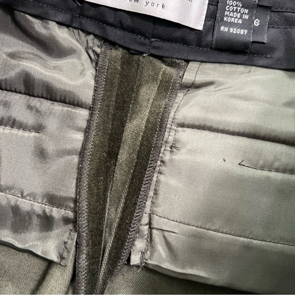 Charles Nolan Olive Green Velvet Pants Size 6 New York Designer Academia Soft - Picture 10 of 15